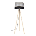 Stojací lampa CORAL 1xE27/60W/230V béžová/černá/šedá/zlatá