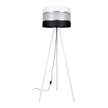 Stojací lampa CORAL 1xE27/60W/230V bílá/černá/matný chrom