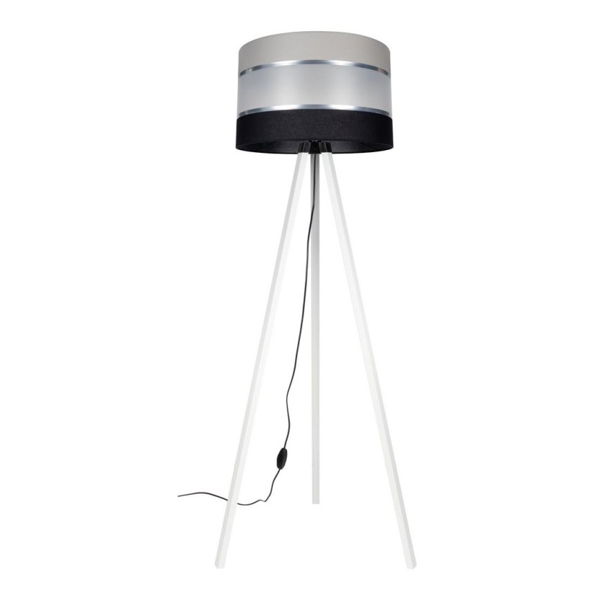 Stojací lampa CORAL 1xE27/60W/230V bílá/černá/šedá/matný chrom