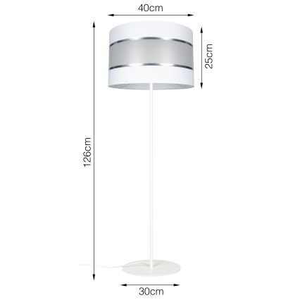 Stojací lampa CORAL 1xE27/60W/230V bílá