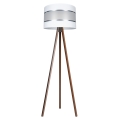 Stojací lampa CORAL 1xE27/60W/230V hnědá/bílá/matný chrom