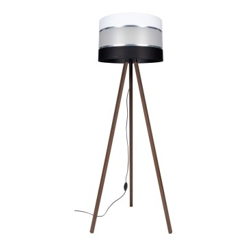 Stojací lampa CORAL 1xE27/60W/230V hnědá/černá/bílá/matný chrom