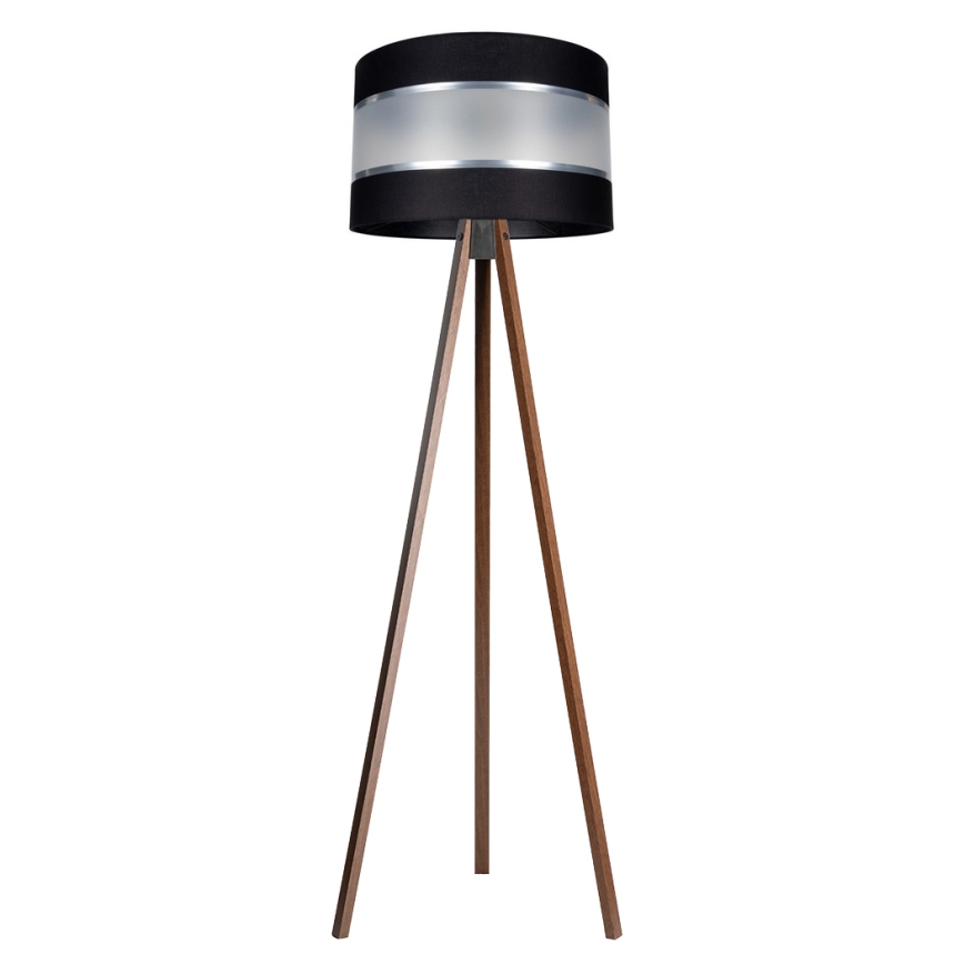 Stojací lampa CORAL 1xE27/60W/230V hnědá/černá/matný chrom