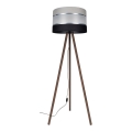 Stojací lampa CORAL 1xE27/60W/230V hnědá/černá/šedá/matný chrom