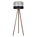 Stojací lampa CORAL 1xE27/60W/230V hnědá/černá/šedá/matný chrom