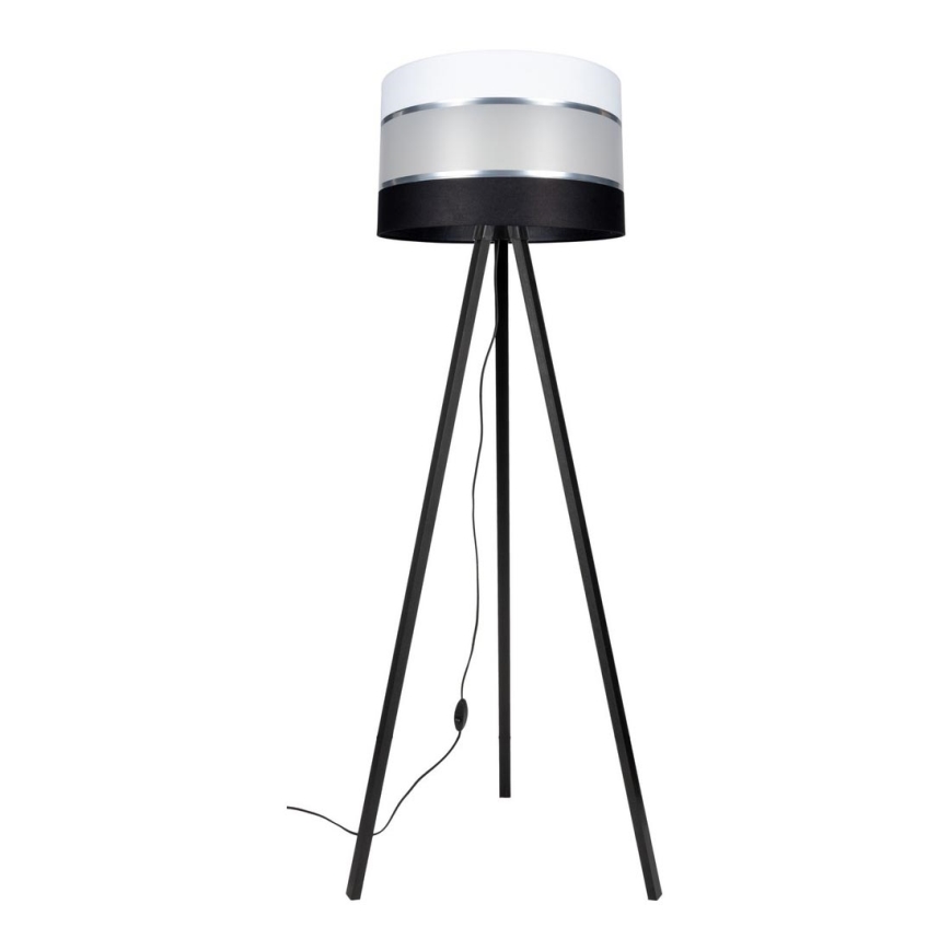 Stojací lampa CORAL 1xE27/60W/230V wenge/černá/bílá/matný chrom