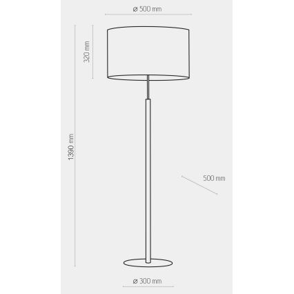 Stojací lampa DEVA 1xE27/25W/230V bílá