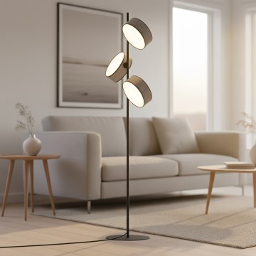 Stojací lampa DRUMZ 3xE14/10W/230V šedá