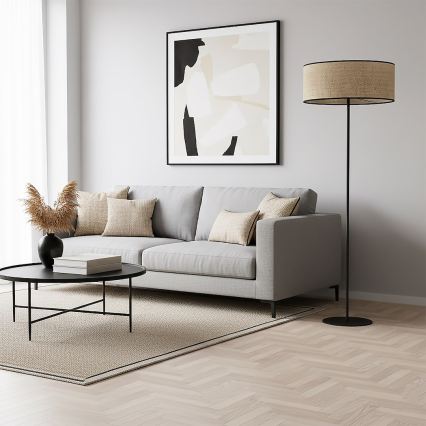 Stojací lampa ECO 1xE27/15W/230V béžová/ratan