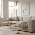 Stojací lampa FLOR 1xE14/10W/230V černá