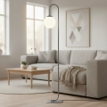 Stojací lampa FLOR 1xE14/10W/230V šedá