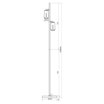 Stojací lampa FLOWER 2xGU10/8W/230V bílá