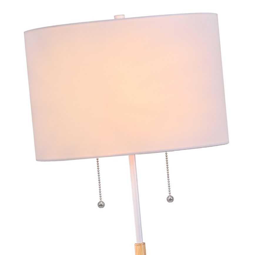Stojací lampa FOGO 2xE27/15W/230V bílá/béžová