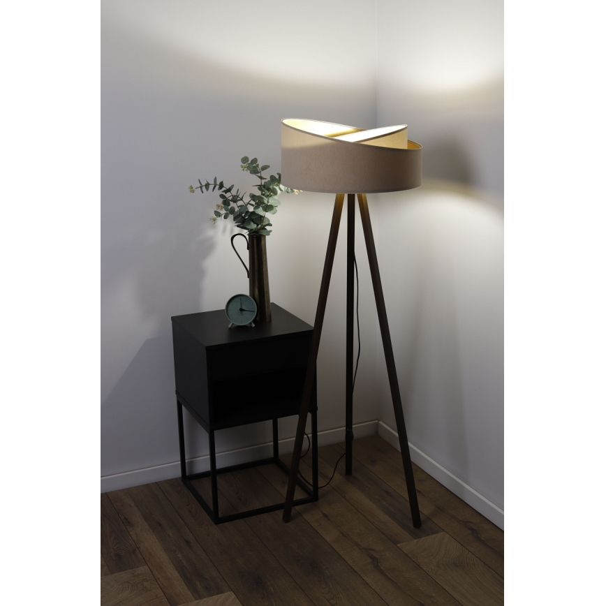 Stojací lampa GALAXY 1xE27/60W/230V béžová/wenge