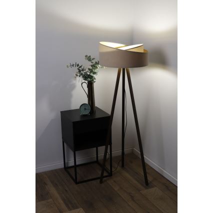 Stojací lampa GALAXY 1xE27/60W/230V béžová/wenge