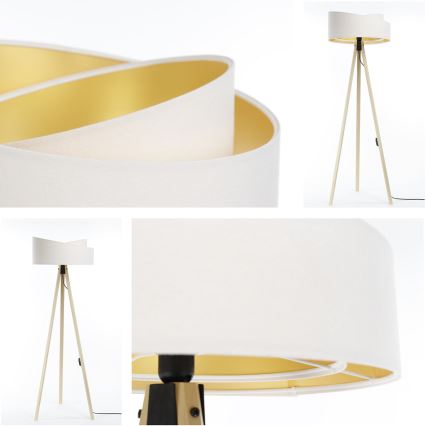 Stojací lampa GALAXY 1xE27/60W/230V bílá/béžová