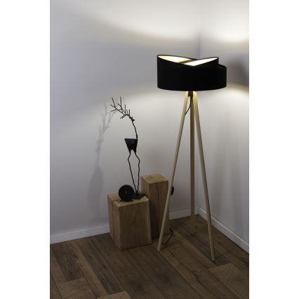 Stojací lampa GALAXY 1xE27/60W/230V černá/béžová