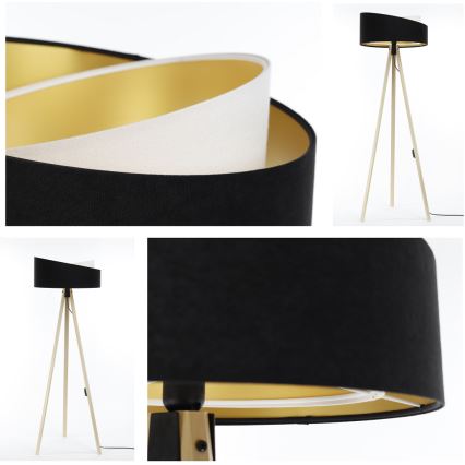 Stojací lampa GALAXY 1xE27/60W/230V černá/béžová