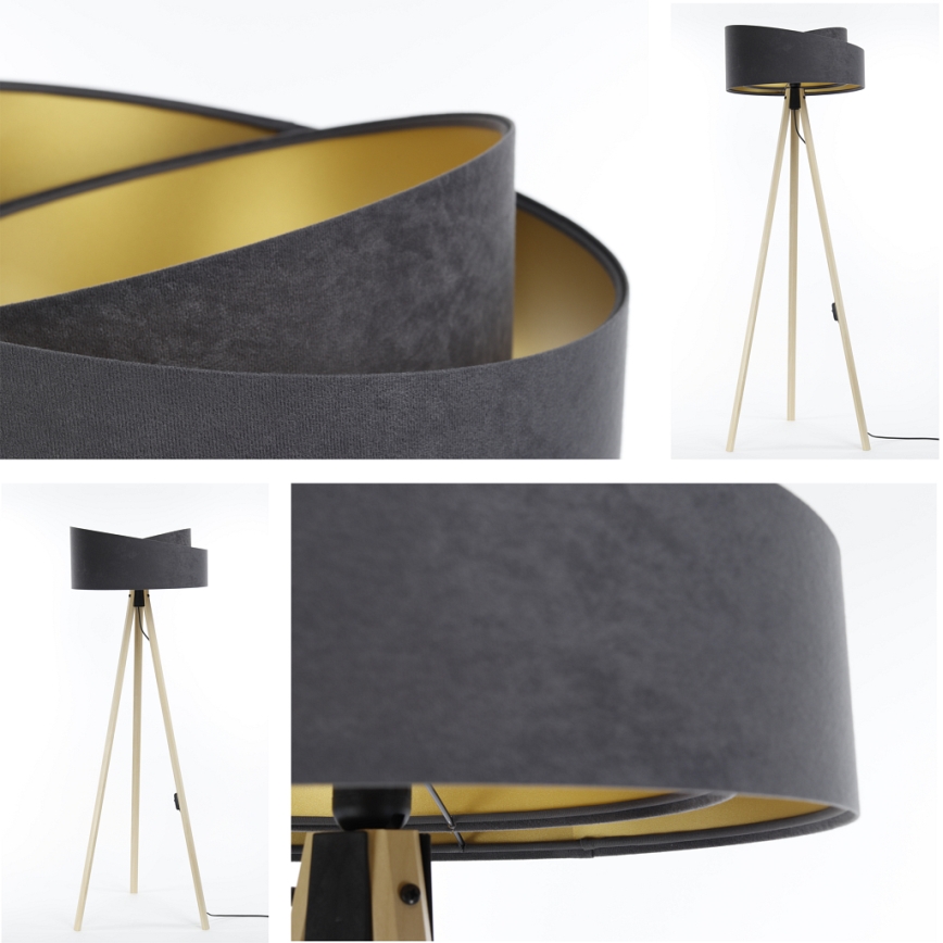 Stojací lampa GALAXY 1xE27/60W/230V šedá/béžová