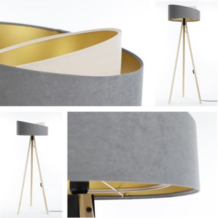 Stojací lampa GALAXY 1xE27/60W/230V šedá/béžová