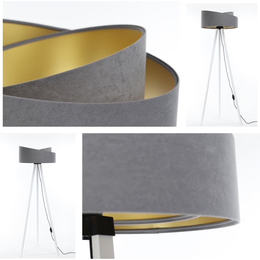 Stojací lampa GALAXY 1xE27/60W/230V šedá/bílá