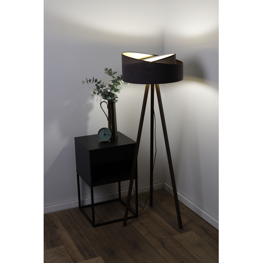 Stojací lampa GALAXY 1xE27/60W/230V šedá/hnědá
