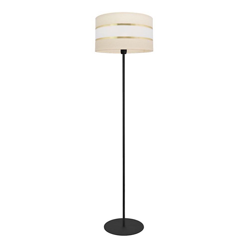 Stojací lampa HELEN 1xE27/15W/230V krémová/černá/zlatá