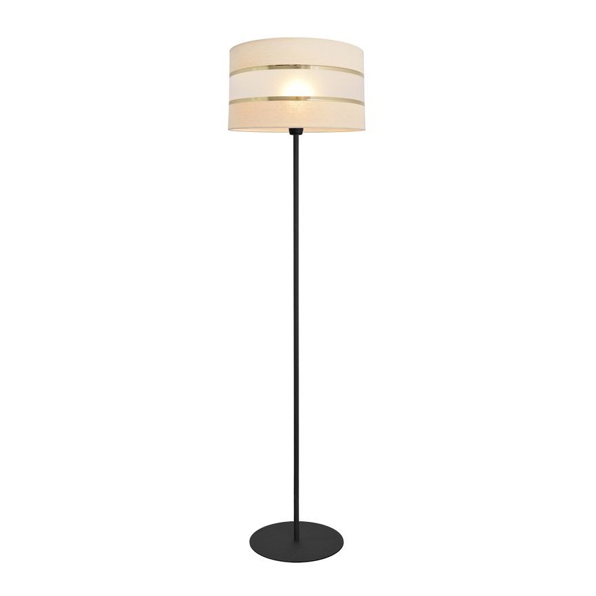 Stojací lampa HELEN 1xE27/15W/230V krémová/černá/zlatá