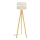 Stojací lampa HELEN 1xE27/15W/230V krémová/zlatá/dub