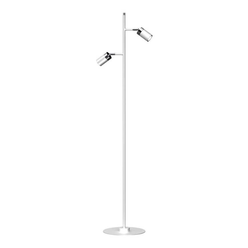 Stojací lampa JOKER 2xGU10/25W/230V bílá/lesklý chrom