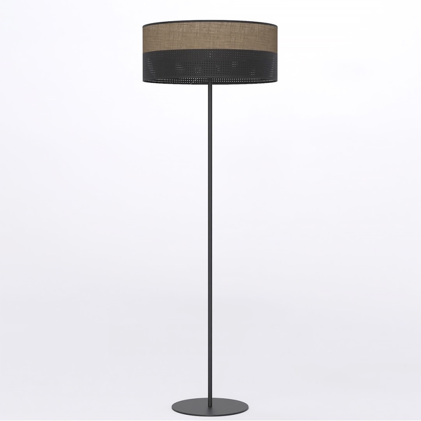 Stojací lampa KARBON 1xE27/15W/230V černá/hnědá