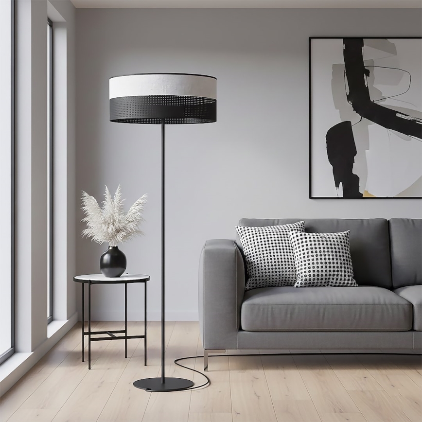 Stojací lampa KARBON 1xE27/15W/230V černá/šedá