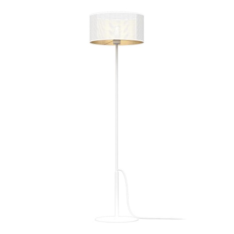 Stojací lampa LOFT SHADE 1xE27/60W/230V bílá/zlatá