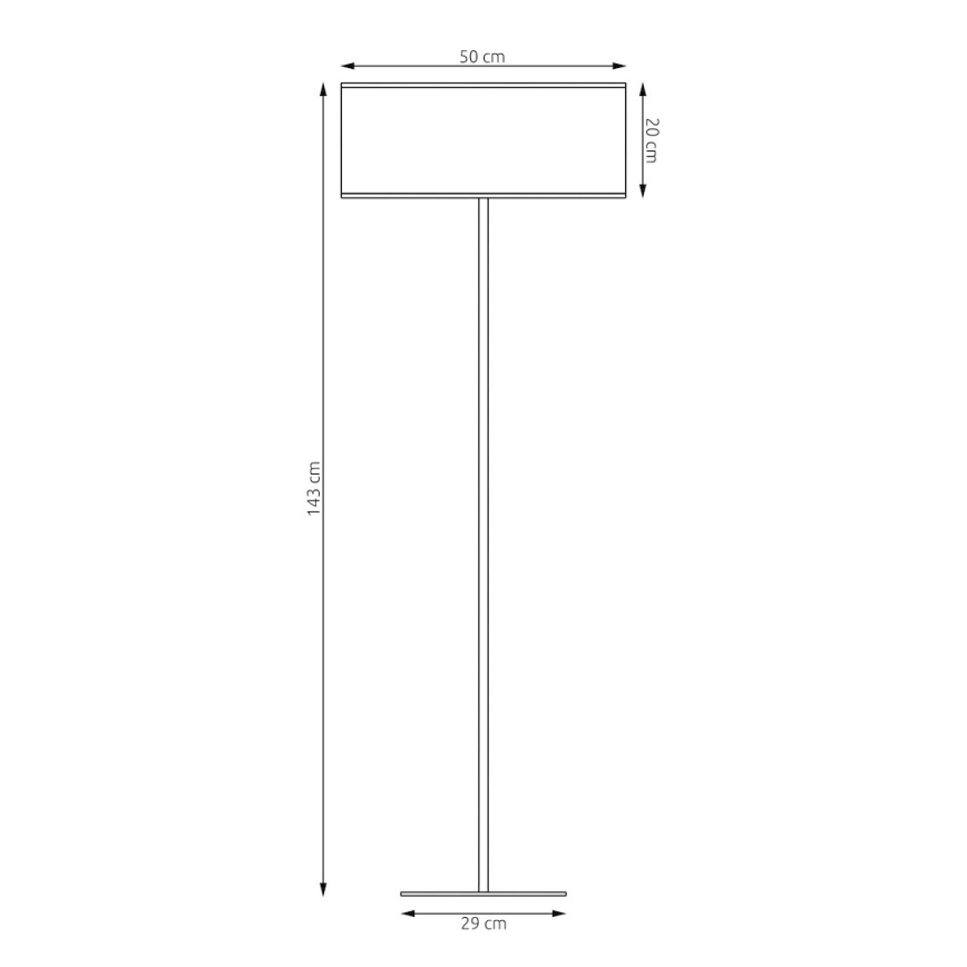 Stojací lampa LUX 1xE27/15W/230V bílá/zlatá