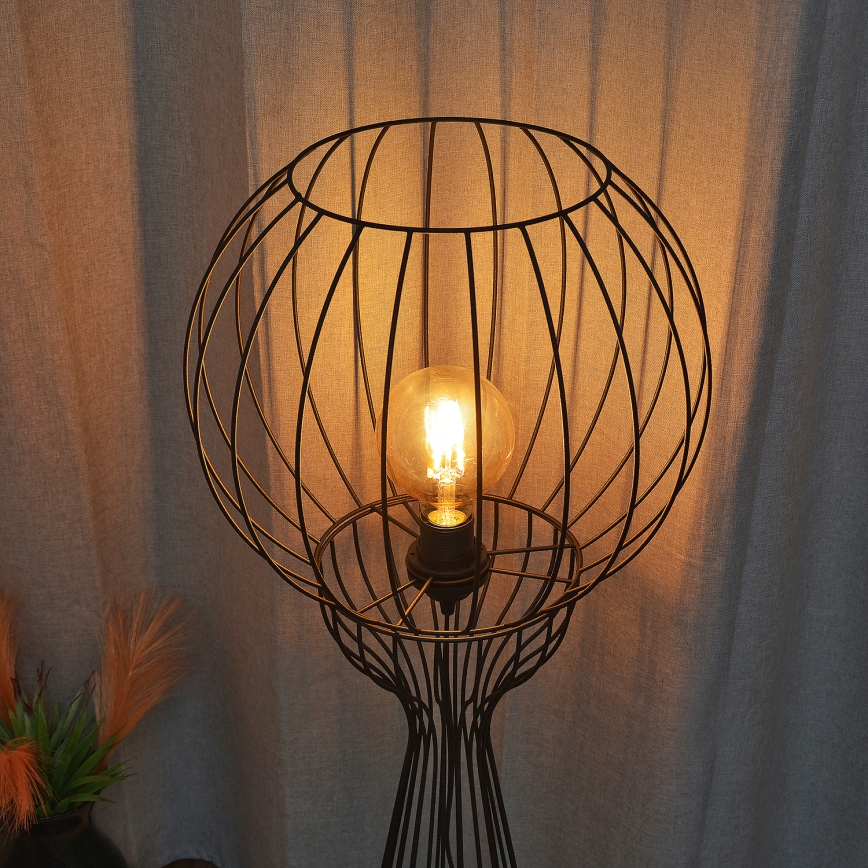 Stojací lampa MERCURE 1xE27/15W/230V černá