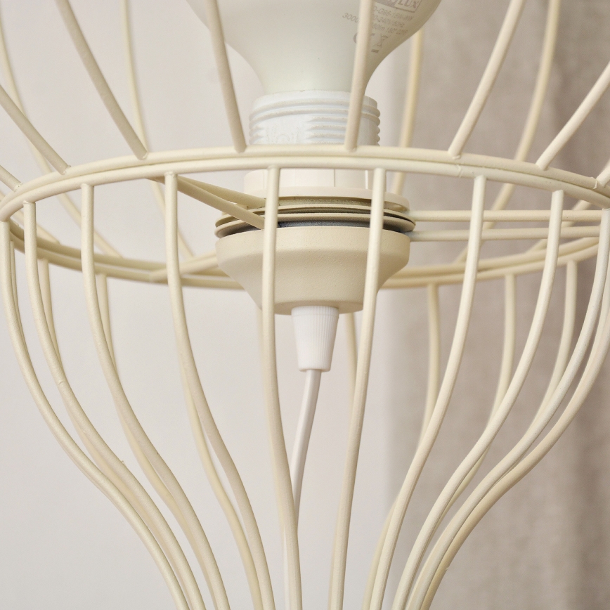 Stojací lampa MERCURE 1xE27/15W/230V krémová