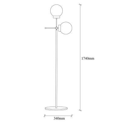 Stojací lampa MUDONI 2xE27/40W/230V