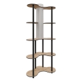 Stojací lampa s poličkami 1xE27/40W/230V 150 cm černá/béžová