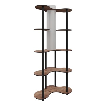 Stojací lampa s poličkami 1xE27/40W/230V 150 cm černá/hnědá