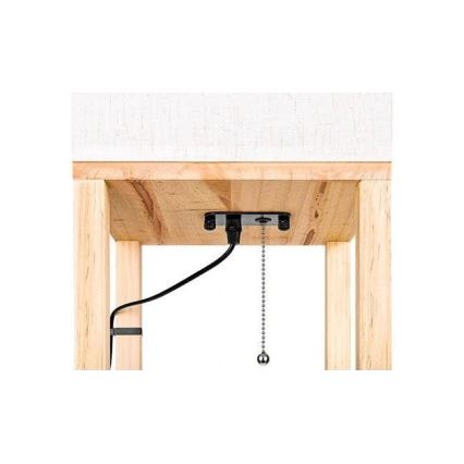 Stojací lampa s poličkami 1xE27/60W/230V bílá/hnědá