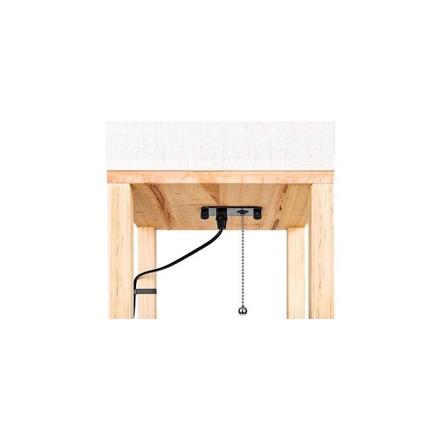 Stojací lampa s poličkami 1xE27/60W/230V bílá/hnědá