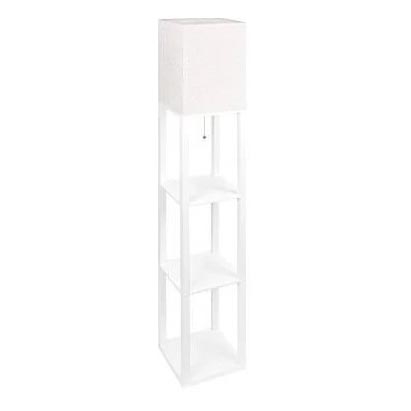 Stojací lampa s poličkami 1xE27/60W/230V bílá
