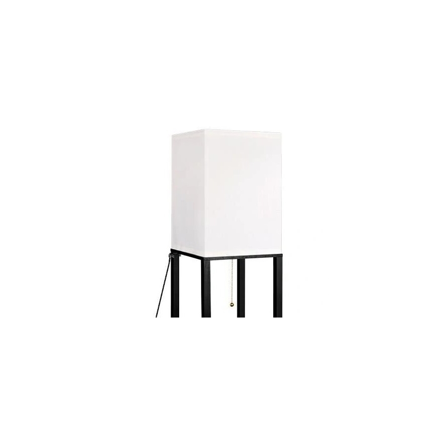 Stojací lampa s poličkami 1xE27/60W/230V černá/bílá