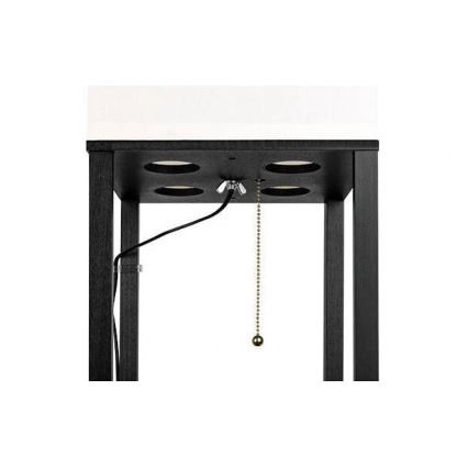 Stojací lampa s poličkami 1xE27/60W/230V černá/bílá