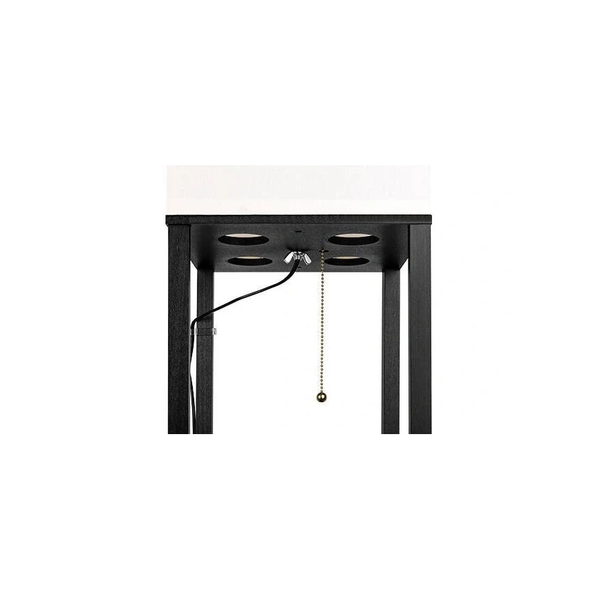 Stojací lampa s poličkami 1xE27/60W/230V černá/bílá