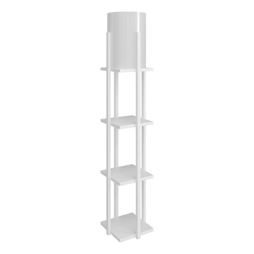 Stojací lampa s poličkami NORA 1xE27/40W/230V bílá