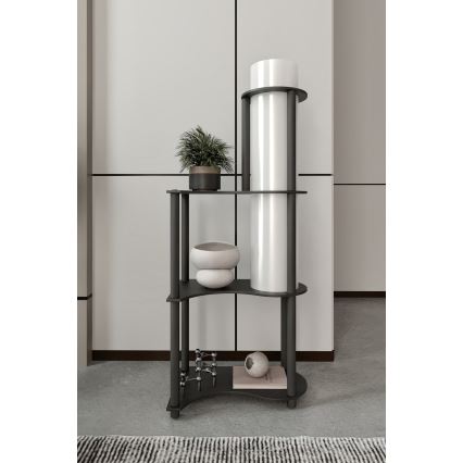 Stojací lampa s poličkami NOTO 1xE27/40W/230V černá