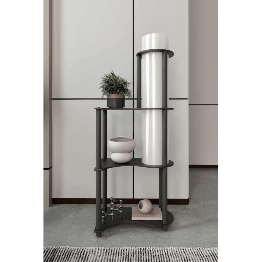 Stojací lampa s poličkami NOTO 1xE27/40W/230V černá