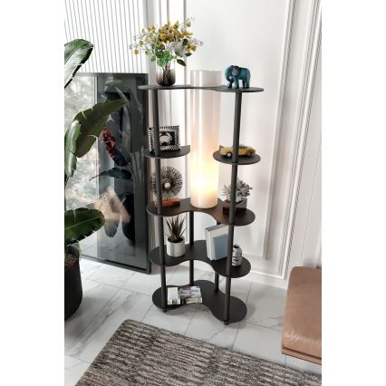 Stojací lampa s poličkami NOTO 1xE27/40W/230V černá