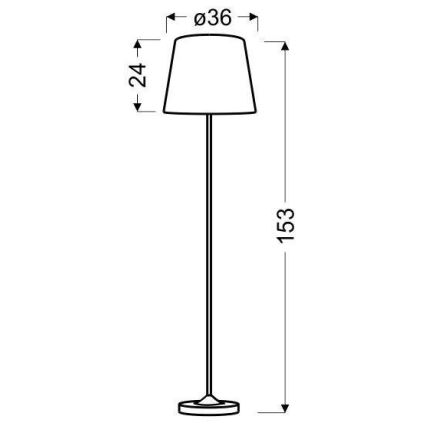 Stojací lampa SEGIN 1xE27/60W/230V šedá/lesklý chrom